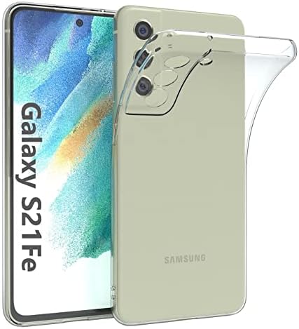 Muzz Clear Case for Galaxy S21 FE, Soft Crystal Clear Transparent
