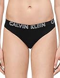 Calvin Klein Women's Ultimate Cotton Thong, Black, XS