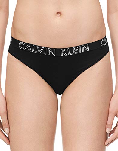 Calvin Klein Women's Ultimate Cotton Thong Panty, Black, X-Small