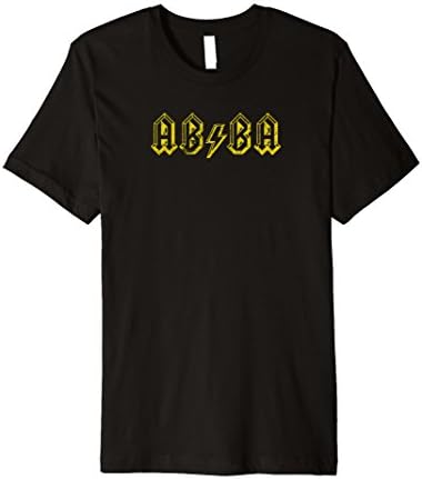Mens Lightning Bolt abba T-Shirt Medium Black