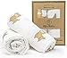 Alpy Baby Bamboo Muslin Swaddle Blankets - 47 inches x 47 inches - Silky Soft Set of 2 (Llamas and Stars)