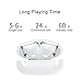 Bluetooth Headphones with Upgraded Voice Call Siri, Wireless Bluetooth Earbuds, Bluetooth Headsets, Bluetooth 5.0 HiFi Bass Stereo Wireless Earphones with Voice Command (White)thumb 3