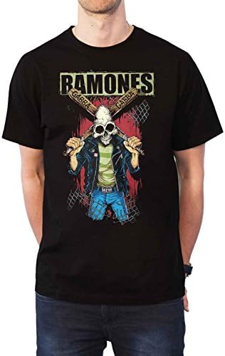 Ramones T Shirt Gabba Gabba Hey Pinhead Band Logo Official Mens Black