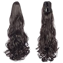 22 Inch Long Wavy Hair Ponytail Synthetic Wrap On