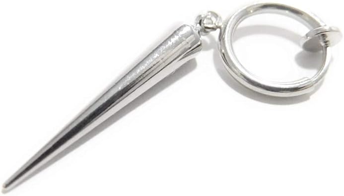 Amazon Akusetia シンプル バネ式 リング ピアス メンズ レディース イヤリング ロングダガー フェイクピアス ピアス 通販