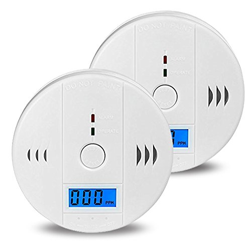 Pocketman Carbon Monoxide Gas Detector Digital CO Alarm Detector with LCD Display Battery Operated, White, 2-Pack - Thumbnail 7