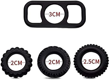 Silicone Ring Set, Men's Advanced Stretch Panties, Love Game Combination for Men's Harder, Stronger (4pc) - A19