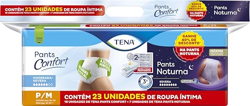 Kit de Roupa ĂŤntima TENA Pants Confort, P/M, 16 Unidades