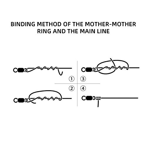 SF Angelwirbel Tönnchenwirbel Angelkugellager Kugellagerwirbel Wirbel-Set mit Sicherheitsschnalle – Bild 6