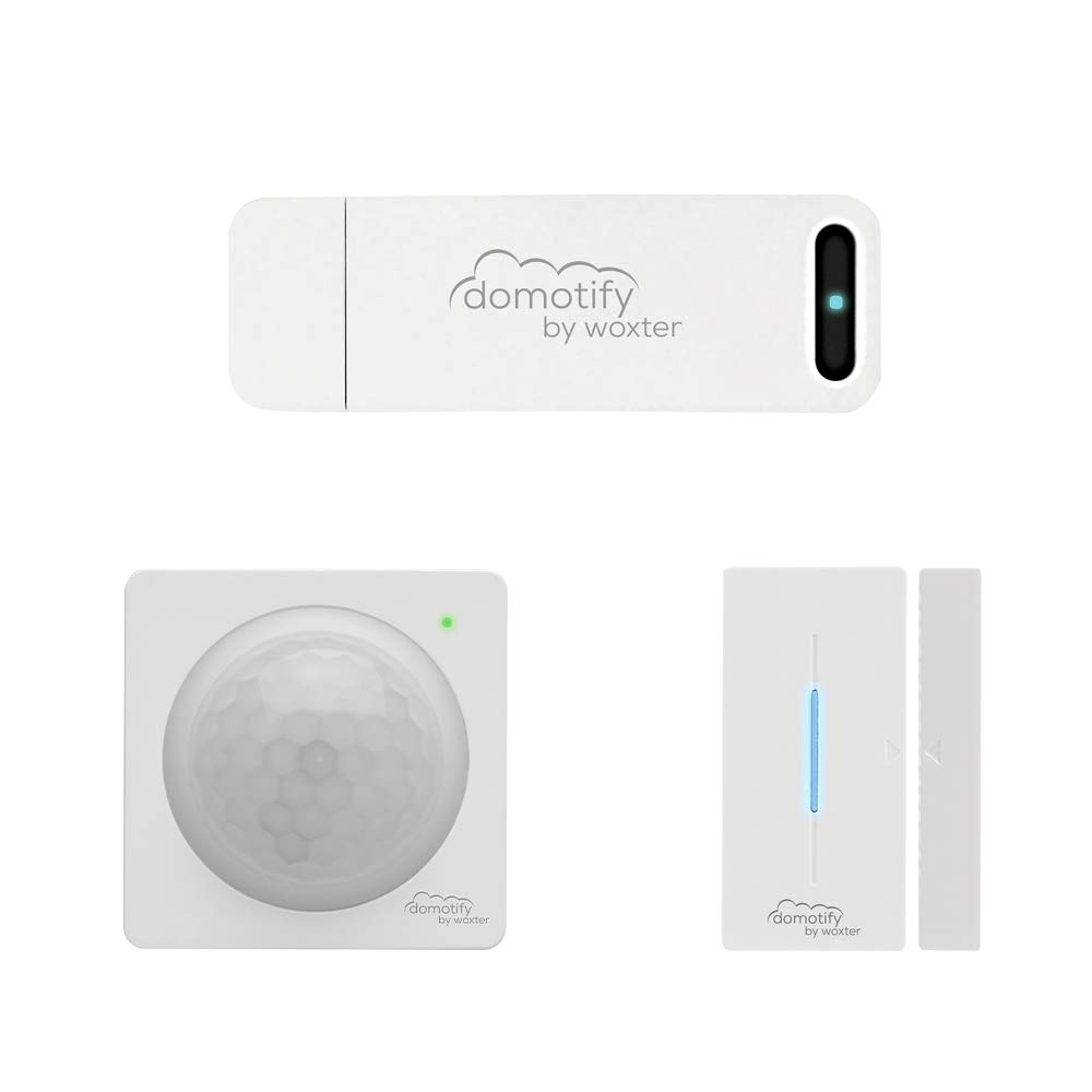 Woxter Domotify Security Kit – Domotify Home Security Kit, Includes Gateway, Motion Sensor and Door/Window Sensor, Wireless Home Automation