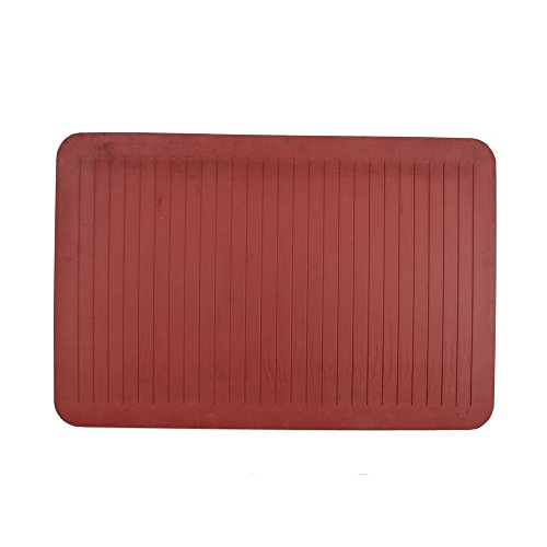 EverGrace Comfort Floor Mat Scroll Pattern Retro PU Anti-fatigue Kitchen Rug for Kitchens Office W20" x L30" x H3/4"(Burgundy) - Thumbnail 4