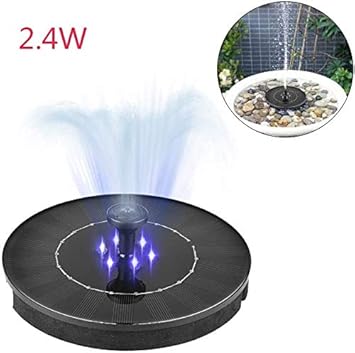 2 4w Solar Powered Fountain Pump With Led Light Pond Decor Solar Fountain Pump Bird Bath Fountain Solar Power Water Floating Pump Kit With Submersible Pump For Bird Bath Garden Fountain Amazon Co Uk Diy
