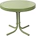 Crosley Furniture Gracie Weather Resistant Retro Metal Outdoor Side Table for Patio, Deck, Porch, Oasis Green