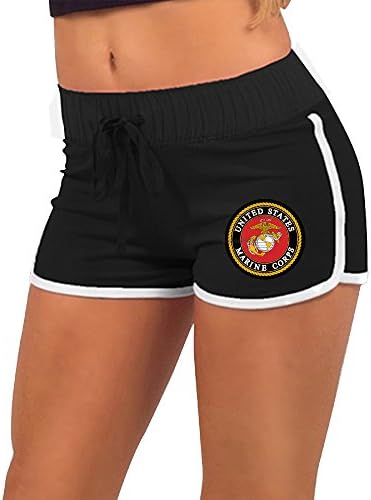 USMC-EAGLE GLOBE AND ANCHOR Ms Low Waist Hot Short Summer Sexy Yoga Pant