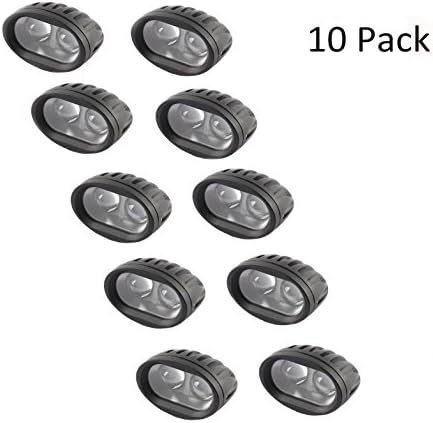 Raych Spot Work Light Bar, CREE Led Lamp With 4D Projector Lens, 4” 20W Off-road Driving Lamp, for Tractor Boat 4x4 Truck SUV ATV, Spot Beam, 10-Pack