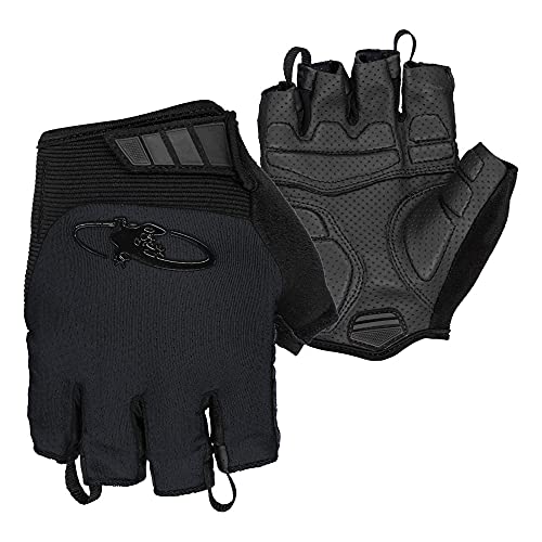 Lizard Skins Aramus Cadence Short Finger Cycling Gloves – 3 Colors Unisex Padded Road Bike Gloves (Jet Black, Medium) at Amazon
