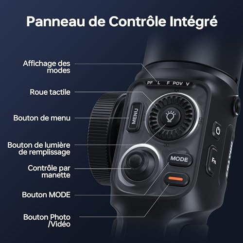 ZHIYUN Smooth-5S AI Pro[Official] Smartphone Stabilizer, Handy Gimbal 3 Axis with Tripod, AI Tracker, Charging Lights, Mobile Phone Stabilizer, for Vlog, Youtube, TikTok