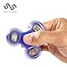 Serenity Spinner Fidget Hand Toy Perfect Stress Reducer - Anti Anxiety , Autism, ADHD - Long Spinning with 3 Removable Bearings for Adults & Kids Blue