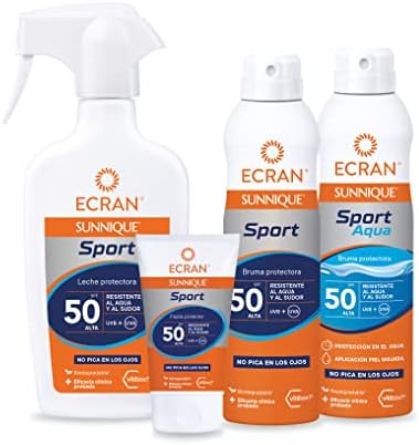 Sunnique Sport - Bruma Protectora Solar SFP 50 Piel Mojada, Protección Alta UVB, UVA, Refuerza las Defensas, Resistente al Agua, para Todo Tipo de Pieles- 250 ml