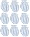 RATIVE Newborn Baby Cotton Gloves No Scratch Mittens For 0-6 Months Boys Girls (Newborn 0-6 Months,9-pairs/white) primary