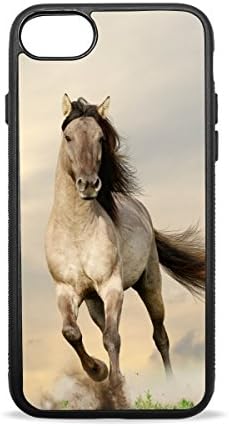 iPhone 7 Case iPhone 8 Case Design Cute Funny Case for iPhone 7 8 Plus 4.7 5.5 Inch Soft Flexible TPU Silicone Slim Shockproof Cover with Mercedes Horse (Black)