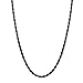 FIBO STEEL 4mm Stainless Steel Rope Chain Necklace for Men 16 inches Black-tone