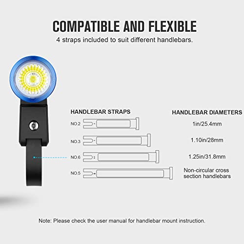 OLIGHT BFL1800 Bike Headlights 1,800 Lumen LED Bike Light, MCC1AL