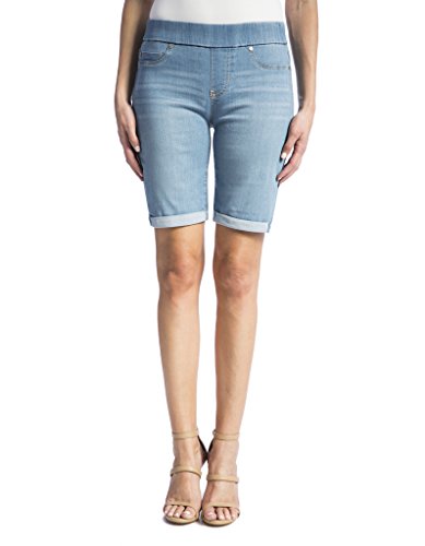 Liverpool Jeans Company Women's Sienna Pull-on Rolled-Cuff Bermuda in Silky Soft Denim, Normandie Light, 12