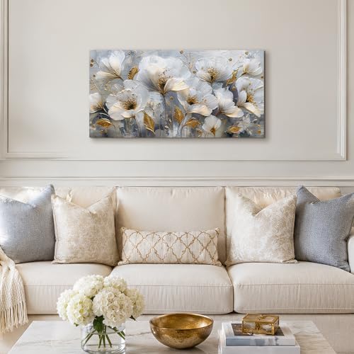 hyidecorart Cuadros Decoracion Salon Moderno, Grandes Lienzos Decorativos, Laminas Decorativas Floral Artística, Pinturas para Dormitorios Comedor Baño Recibidor 50x100 cm