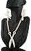Goldtone Iced Out Barbershop Jewelry Set with 36 Inch Cuban Chain Scissors Pendant Necklace and Matching Drop Earrings
