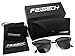 FEISEDY Vintage Half Frame Rimmed Sunglasses Men Women Classic Sun Glasses with Metal Rivets B1510