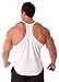 Mens Poly Stringer Tank Top by Pitbull in White, Medium