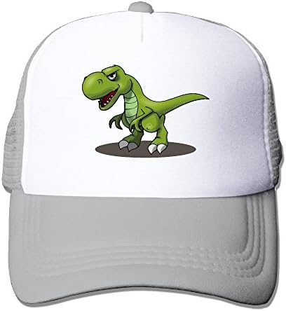 T-Rex Cartoon Dinosaurs Mesh Hat Trucker Baseball Cap Ash