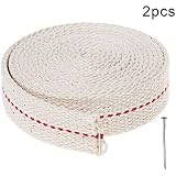 Pengxiaomei 12 Foot Oil Lamp Wick, 2 Rolls 3/4" Inch Cotton Lantern Wick Oil Latern for Kerosene Burner Lighting &amp; Paraffin Oil Wick (6 Foot per Roll)