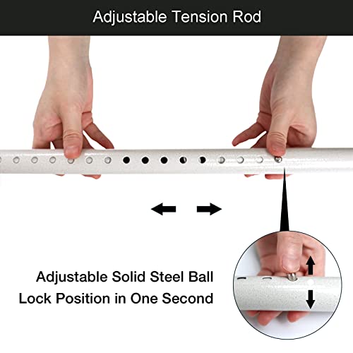 Oxdigi Room Divider Tension Curtain Rod Long / 102.4122.1 inches Large