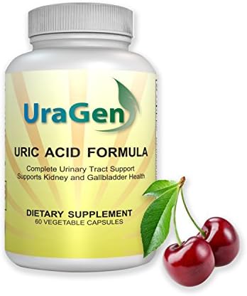 Uric Acid Cleanser, Cleanse Flush - Supports Healthy Uric Acid Levels &amp; Healthy Kidney Function - Potent Tart Cherry Extract - New Lowering Cleansing Formula, 60 VCaps Per Bottle (Uragen 1 Bottle)