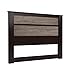 South Shore Gloria Headboard with Lights Chocolate and Weathered Oak, Contemporary