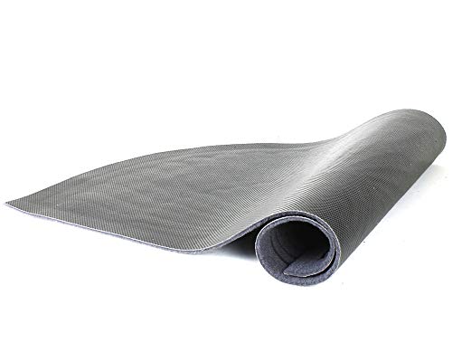 E-view Half Round Door Mat Mud Dirt Trapper Shoe Scraper Mat Entry Mat Rugs for Front Door Low Profile Indoor Outdoor Washable (Gray)