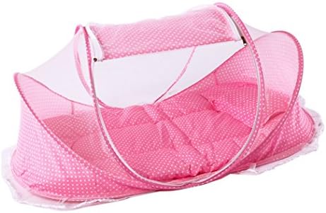Baby Travel Bed Mosquito Net (Pink) – YSLF Baby Portable Folding Baby Bed Baby Mosquito Net Crib Bed Portable Baby Cots