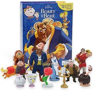 Amazon Disney Beauty And The Beast My Busy Book ディズニー 美女と野獣 マイ ビジーブック 本 ミニフィギュア12種 並行輸入品 ぬりえ おもちゃ