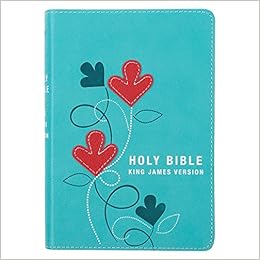 Kjv Holy Bible Compact Aqua And Red Faux Leather W Ribbon Marker Red Letter King James Version Christian Art Publishers Amazon Com Books
