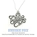UMBRELLALABORATORY Steampunk Octopus Necklace | Victorian Style, Silver Finish Handmade Pirate Accessory