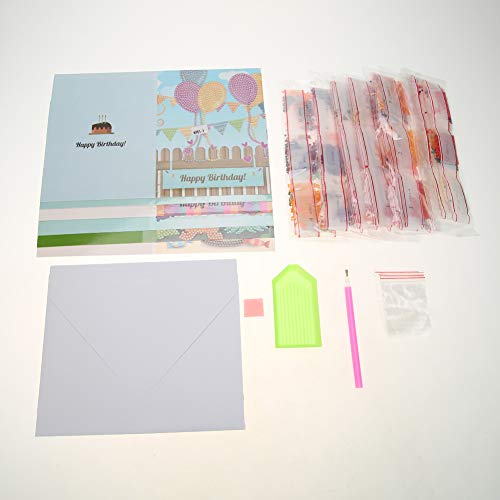 8pcs Christmas Cards 5D DIY Diamond Painting Greeting Card Special-Shaped Birthday Festival Gifts Mosaic Making Art Craft - Thumbnail 6