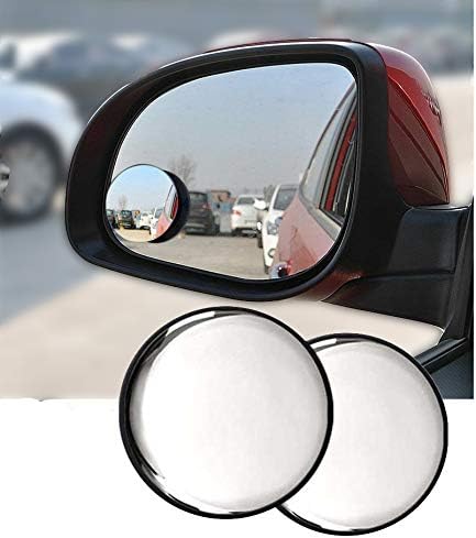 Roy 3R-020 Blind Spot Mirror Round Shape Convex Side Rear View Mirror Black Corner - Set of 2