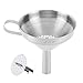 HOXHA Stainless Steel Funnel with Detachable Strainer/Filter for Cooking Essential Oils and Flask-Filling, Multipurpose Kitchen Funnel for Transferring of Liquid, Fluid, Dry Ingredients and Powder