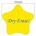 Tatuo 10 Pieces Colorful 11.8 Inch Star Shape Dry Erase Circles White Board Marker Removable Vinyl Dot Wall Decal Stickers for Drills and Training School Teaching Progress