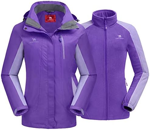 レディース スキージャケット 防水 フリース スノーコート 3イン1 スノーボードジャケット ウィンドブレーカー 日時指定 冬 レインコート 暖かい