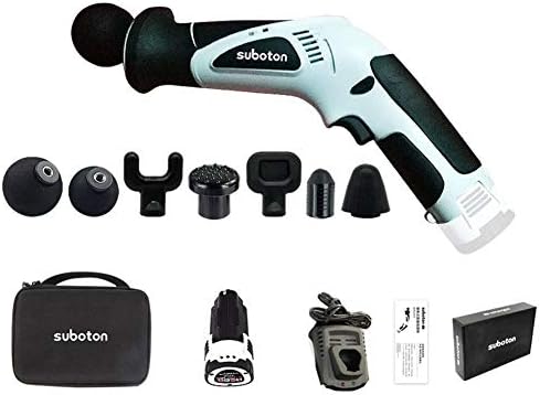 Todaytop Professional Massage Gun with 7 Massage Heads Portable Muscle Relaxation Fascia Machine for Back Foot Neck Shoulder Leg Electric Rechargeable Hand Held Massage Gun