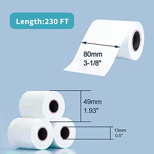 MFLABEL 10 Rolls Thermal Receipt Paper Rolls 31/8 x 230ft Pricepulse