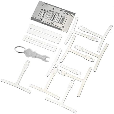 Set of Tool Radius Gauge for Guitar Bass String Setup 13 Tools Laser Cutting Stainless Steel Guitar Repair Adjustment